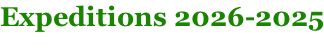 Expeditions 2026-2025